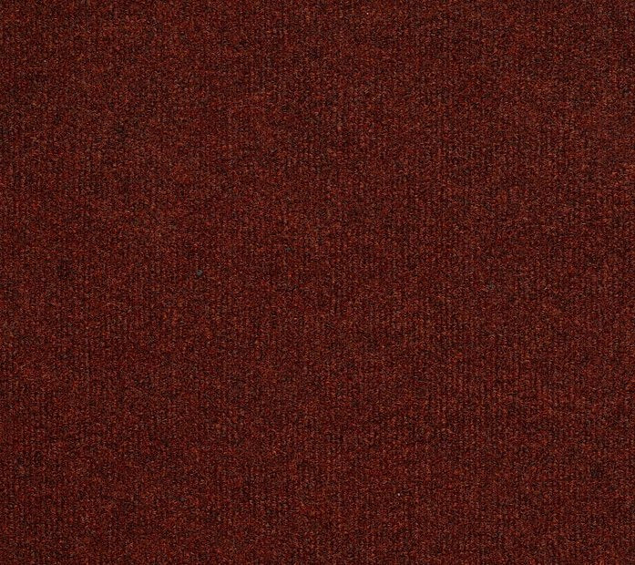 A close-up of the Windsurf Pet Friendly Carpet in Cayenne shows its textured, dark reddish-brown surface with woven fibers in a uniform pattern for a modern look.