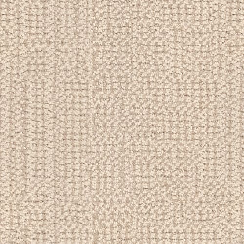 Close-up of Occasion On Trend Carpet in Celebration color, featuring a beige, textured surface with small loops and a subtle woven grid pattern. The premium carpet looks soft and slightly raised.