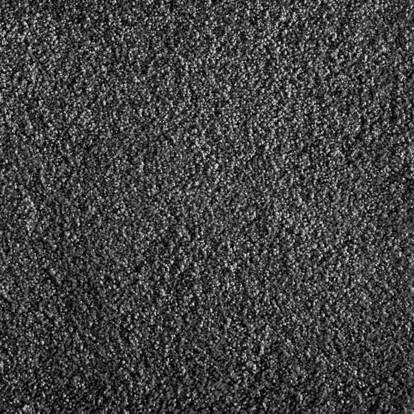 A close-up of Jazzy Family Friendly Carpet in Charcoal shows textured fibers forming a soft, subtly uneven surface—perfect for stylish, durable flooring in busy spaces.