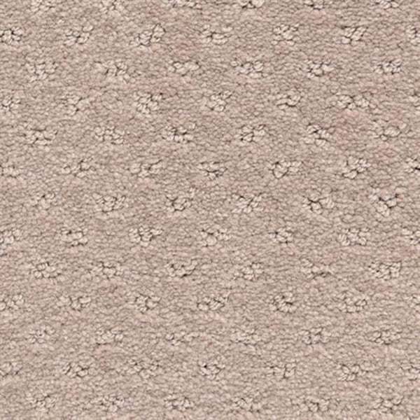 Close-up of Dreamer On Trend Carpet in Chestnut, featuring a durable, textured looped pattern with evenly spaced, clustered shapes—perfect for luxury flooring.