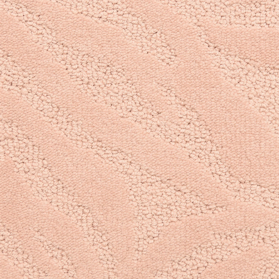 Close-up of Capetown On Trend Carpet in Chiappini St.: a soft, light pink fabric with a plush, looped wavy texture—perfect for bringing comfort and luxury style to high-traffic areas.