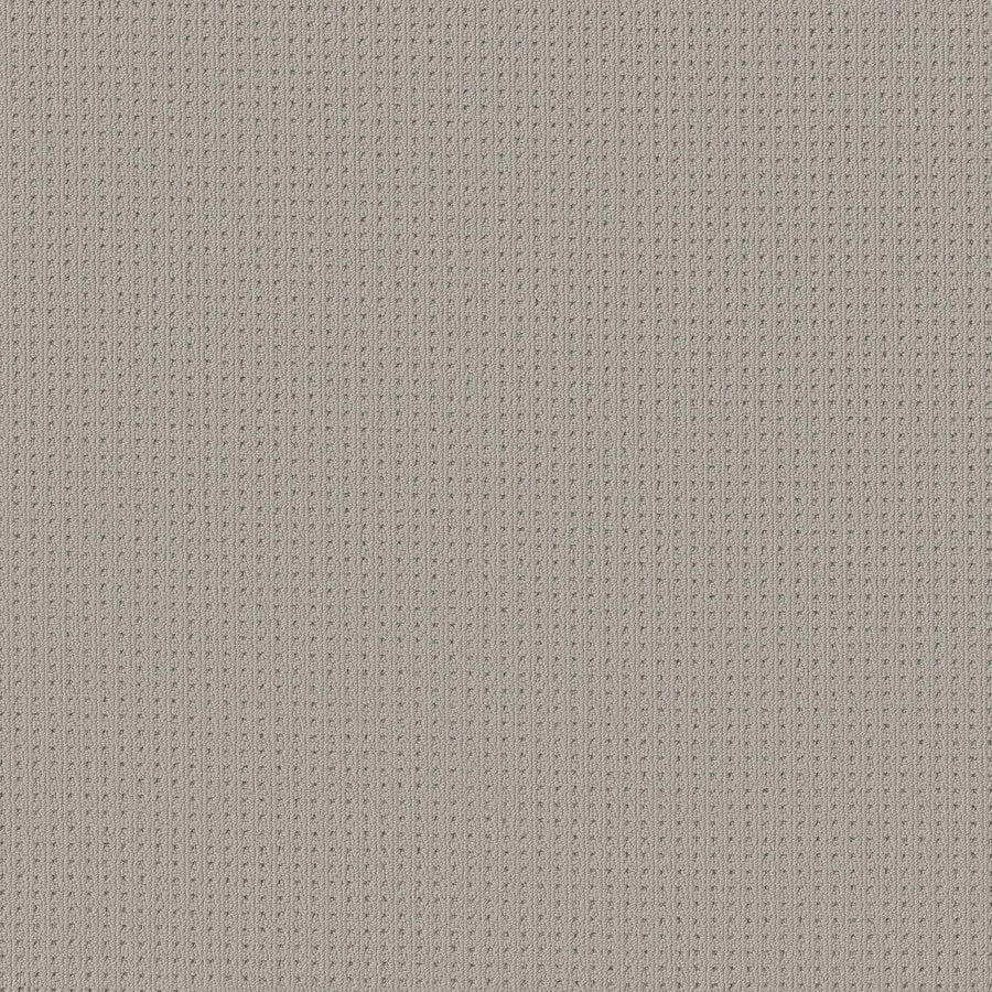 Close-up of San Lucas Family Friendly Carpet in Classic, showing a light beige vertically ribbed knit pattern with fine texture and even stitches—ideal for high-traffic homes seeking family-friendly style.