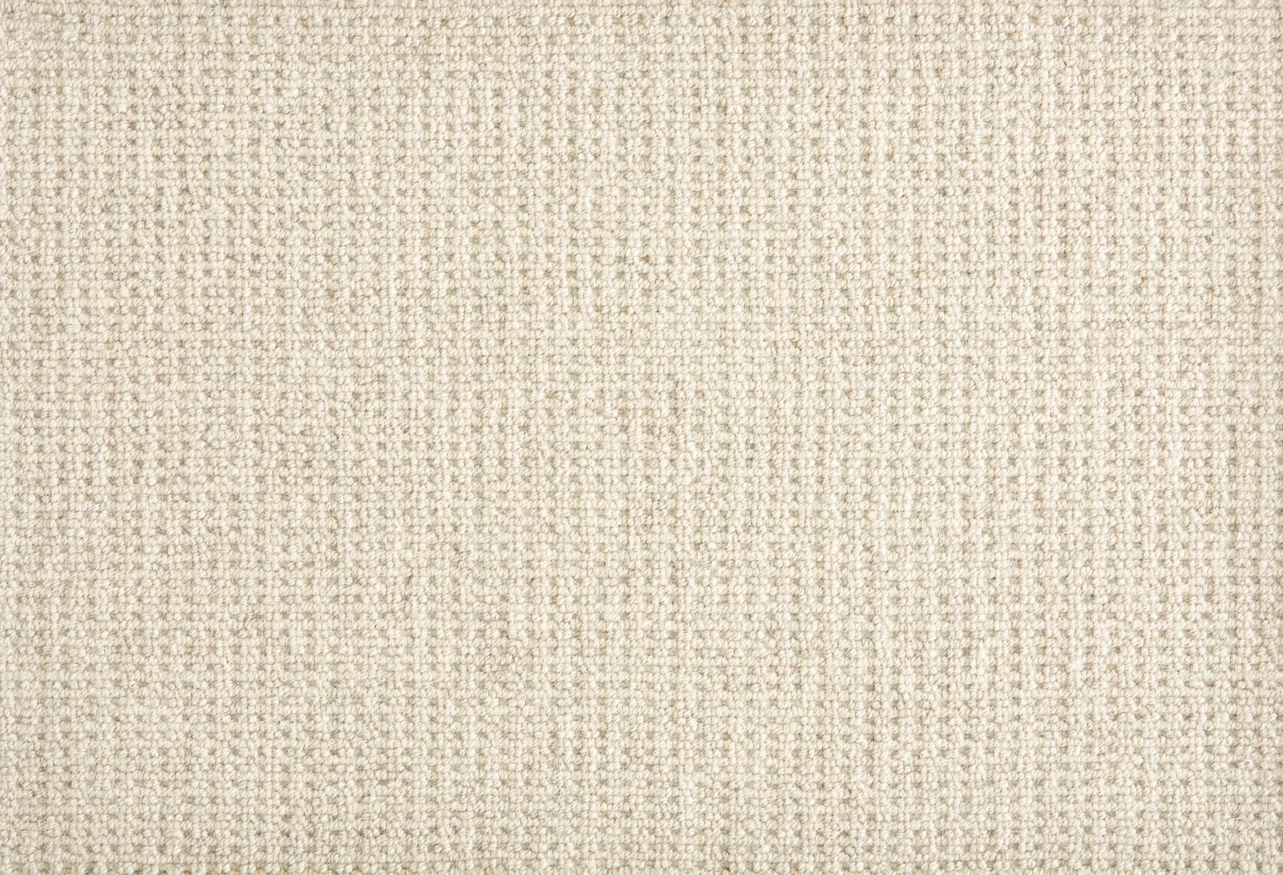 
		                            Close-up of Martina Berber Carpet in Cloud, featuring a beige woven fabric with a subtle grid pattern and slightly rough texture. Its tight weave adds contemporary style, making it ideal as a simple, neutral background for high-traffic areas.
		                            