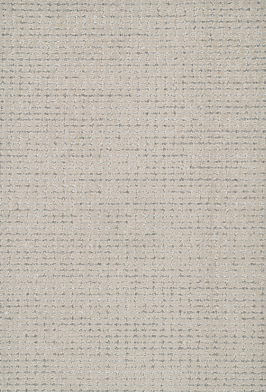 A close-up of Chalet On Trend Carpet shows its textured beige surface with a subtle grid of thin, darker lines, offering a woven look ideal for luxurious upholstery or home decor.