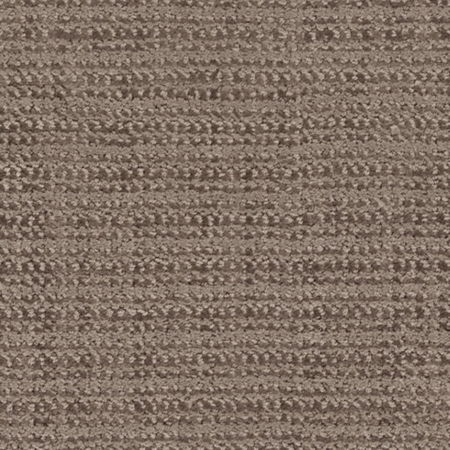 Close-up of Beguiling Berber Carpet in Cocoa Bean, showcasing its looped, textured surface with alternating light and dark brown horizontal rows—an elegant choice for luxurious flooring in any space.