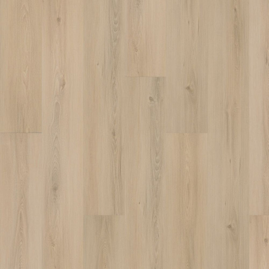 Eastbrook Shoals 9" Vinyl Plank features light oak tones with a smooth, matte finish and subtle grain patterns. The planks' varied hues create a natural, modern wood-look design plus the benefits of waterproof vinyl flooring.