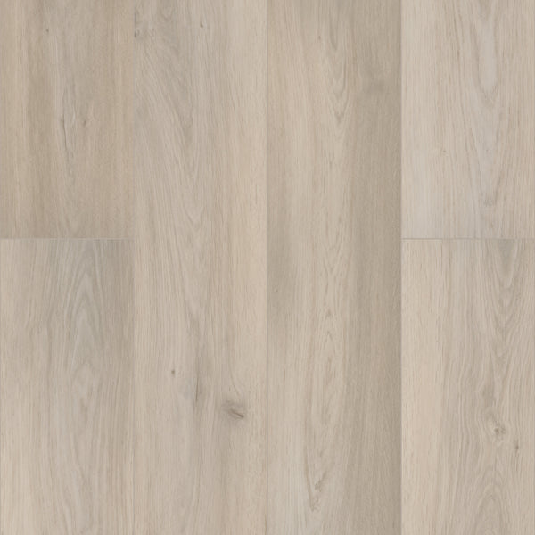 Coretec Pro Plus XL Enhanced Vinyl features luxury vinyl planks with wood and stone visuals, smooth finish, and light beige/tan tones. Waterproof and durable, they showcase natural grain patterns for lasting style in any space.