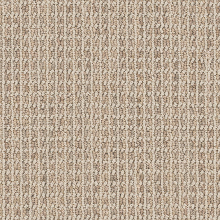 Haven Berber Carpet in Cream features a subtle, uniform grid-like pattern with tightly woven looped fibers in varying beige tones. Its durable, textured design makes it ideal for high-traffic areas.