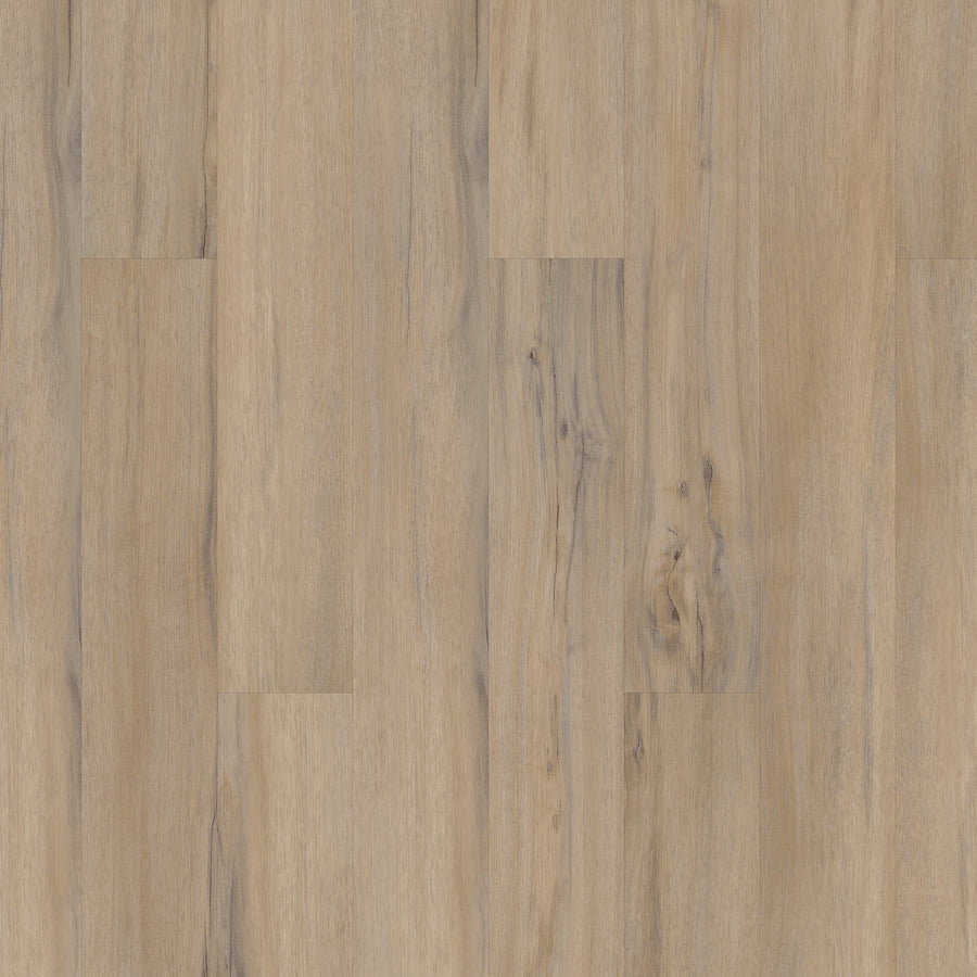 Coretec Originals Classics Vinyl features light brown luxury planks with a natural grain pattern and subtle knots. Its rigid core ensures durability, while the smooth surface delivers a warm, modern look in a horizontal layout.