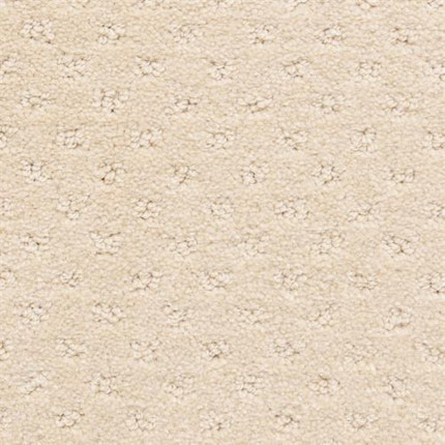 Close-up of Dreamer On Trend Carpet in Daffodil, showcasing plush beige fibers with a subtle dotted pattern and evenly spaced raised tufts—an inviting choice for luxury flooring.