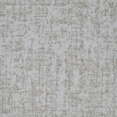 Hollywood Nights On Trend Carpet in Daybreak features a light gray and beige textured surface with an irregular, mottled pattern—blending stylish design and premium durability for a modern look.