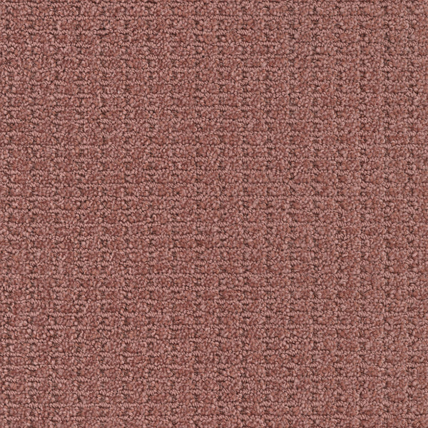 Close-up of Defined Family Friendly Carpet, a textured loop pile in muted mauve or dusty rose with a subtle pattern. This carpet offers soft luxury, even finish, and superior quality—ideal comfort for any home.