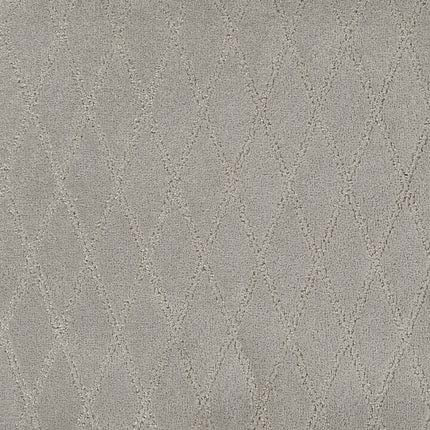 Absolute Berber Carpet in Definite color features a soft, light gray Berber texture with a subtle diamond pattern from thin, slightly darker lines—ideal for uniform look and high-traffic areas.