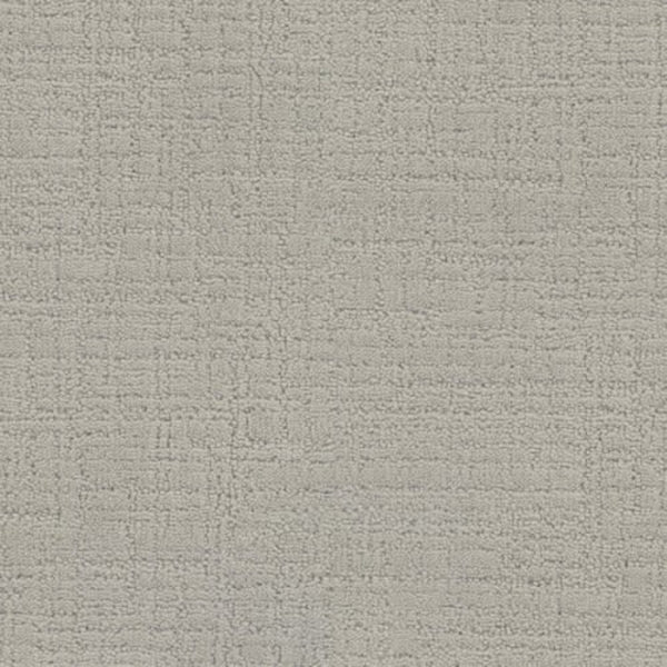 The Bangladesh On Trend Carpet in Delta features a light gray, textured fabric with a subtle uneven grid pattern and a soft, raised surface for depth and tactile appeal—ideal for modern interiors.