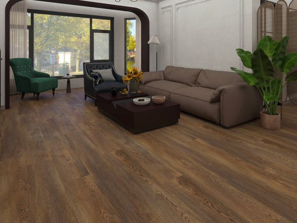 A cozy living room features Hydro Vinyl 7