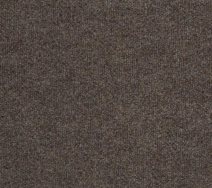Close-up view of Windsurf Pet Friendly Carpet in Driftwood color, featuring a textured dark brown surface with a subtle woven pattern, fine lines, and soft feel—perfect for adding contemporary style to your space.