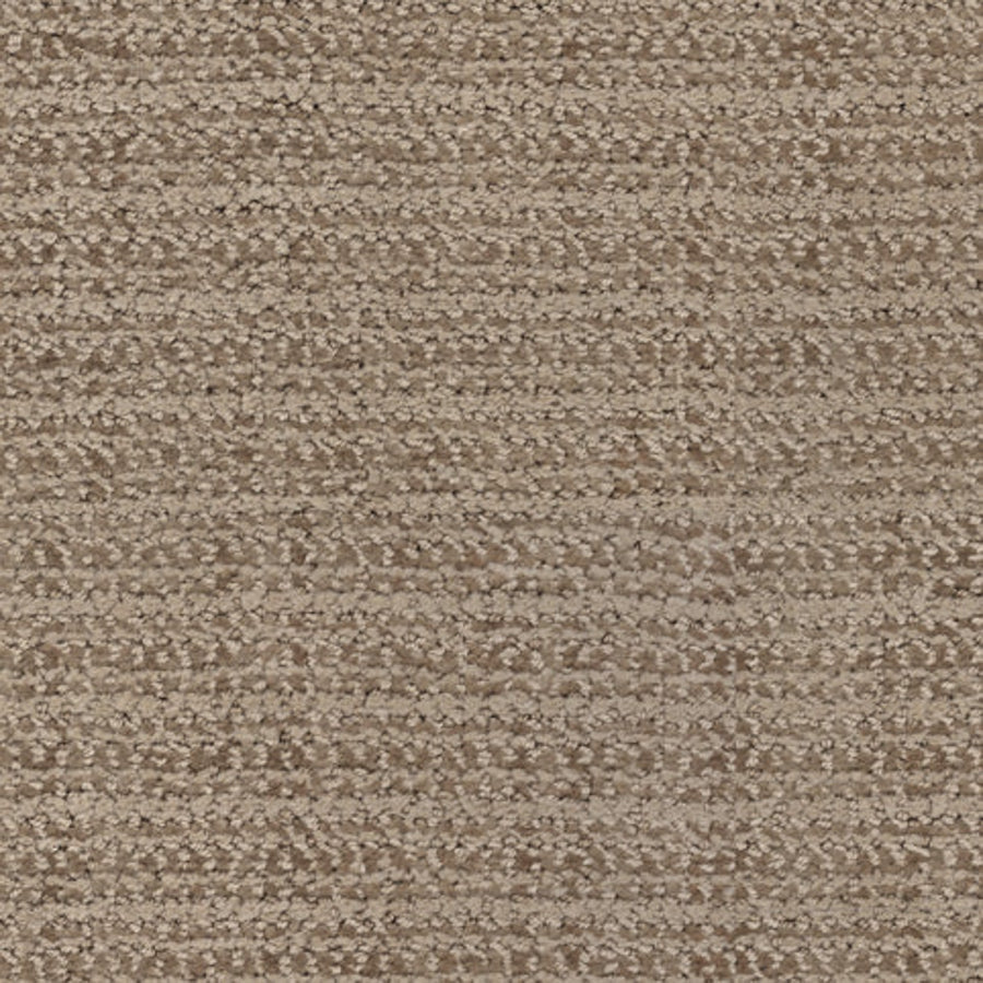 Close-up of the Beguiling Berber Carpet in Earthen, showcasing its looped pile texture and subtle tan and brown hues woven together for a luxurious flooring look.