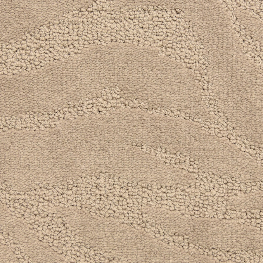 A close-up of Capetown On Trend Carpet in Elephant color showcases its luxury beige tone and textured, looped pattern—ideal for stylish, high-traffic spaces.
