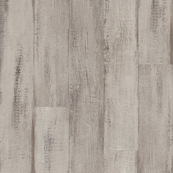 Close-up of distressed light gray planks with visible grain—Endura 5C Plus 7
