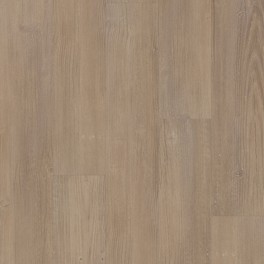 Endura 5C Plus 7" Vinyl features a light brown wood-look floor with visible grain patterns and subtle knots, arranged in a seamless plank-style design.