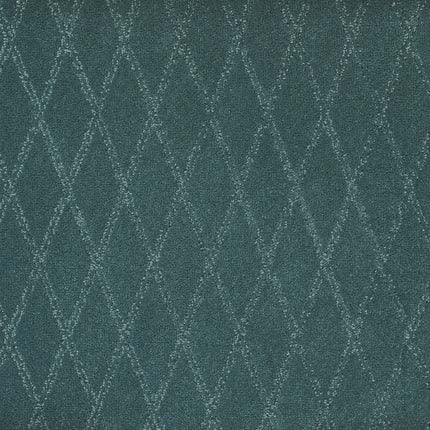 Absolute Berber Carpet in Extreme color features dark teal fabric with a subtle diamond pattern formed by lighter, dotted lines—delivering textured elegance and high durability ideal for stylish, high-traffic spaces.