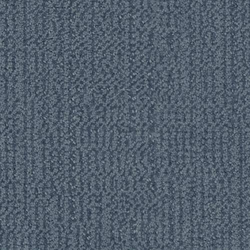 Close-up of the Occasion On Trend Carpet in Festivity, showcasing a subtle, repeating linear pattern and soft looped surface. Slightly raised vertical lines in varying blue shades add an elegant, modern touch.