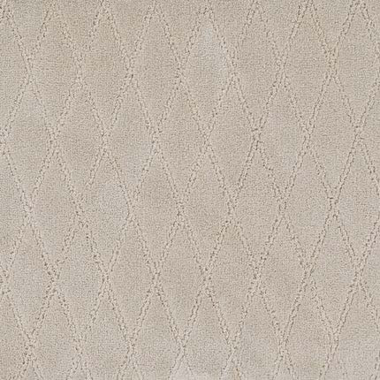 Absolute Berber Carpet in First Class features a subtle diamond pattern with stitched or embossed lines, inspired by classic Berber style, creating a durable geometric design ideal for high-traffic areas.