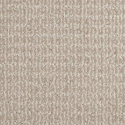 Close-up of Yucatan Pet Friendly Carpet in Fleck color. Features a durable, subtly textured grid pattern with slightly raised fibers for a soft yet structured look—ideal for busy homes.