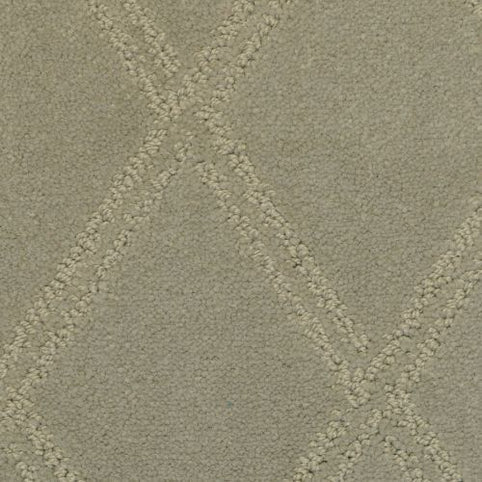 Close-up of Braided Opulence Berber Carpet in Flint, showcasing a subtle diamond pattern with raised textured lines. Its soft, slightly plush surface adds refined elegance to any room.