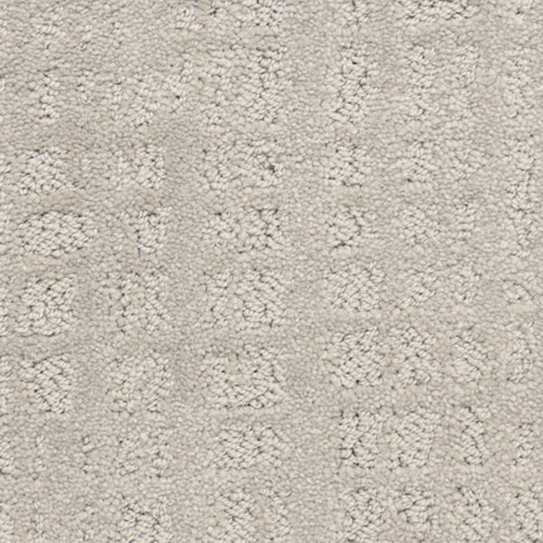 Close-up of Willow Lake On Trend Carpet in Formation: light beige, luxury looped pile forms subtle squares and geometric shapes. The soft, textured surface adds depth, making it ideal for high-traffic areas with its three-dimensional design.