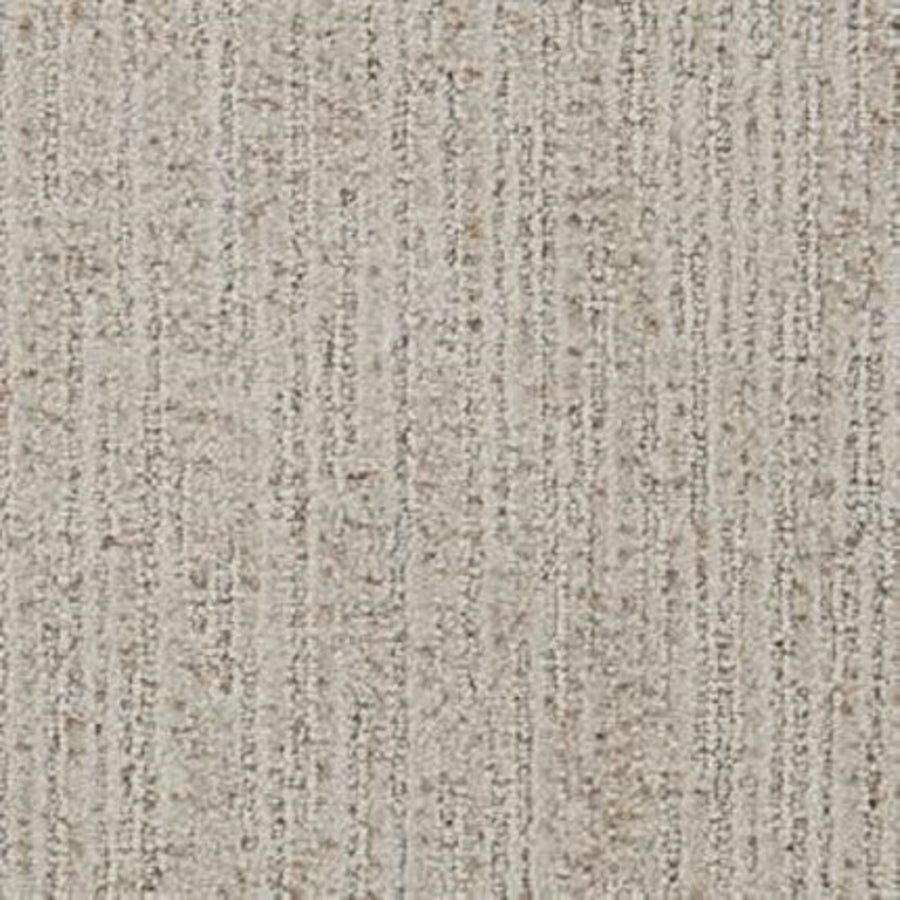 Close-up of the Suspicion Family Friendly Carpet in Frill—its textured, stain-resistant surface features vertical, slightly irregular lines and subtle shading variations for a soft, woven look ideal for busy family homes.