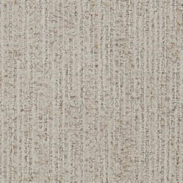 Close-up of the Suspicion Family Friendly Carpet in Frill—its textured, stain-resistant surface features vertical, slightly irregular lines and subtle shading variations for a soft, woven look ideal for busy family homes.