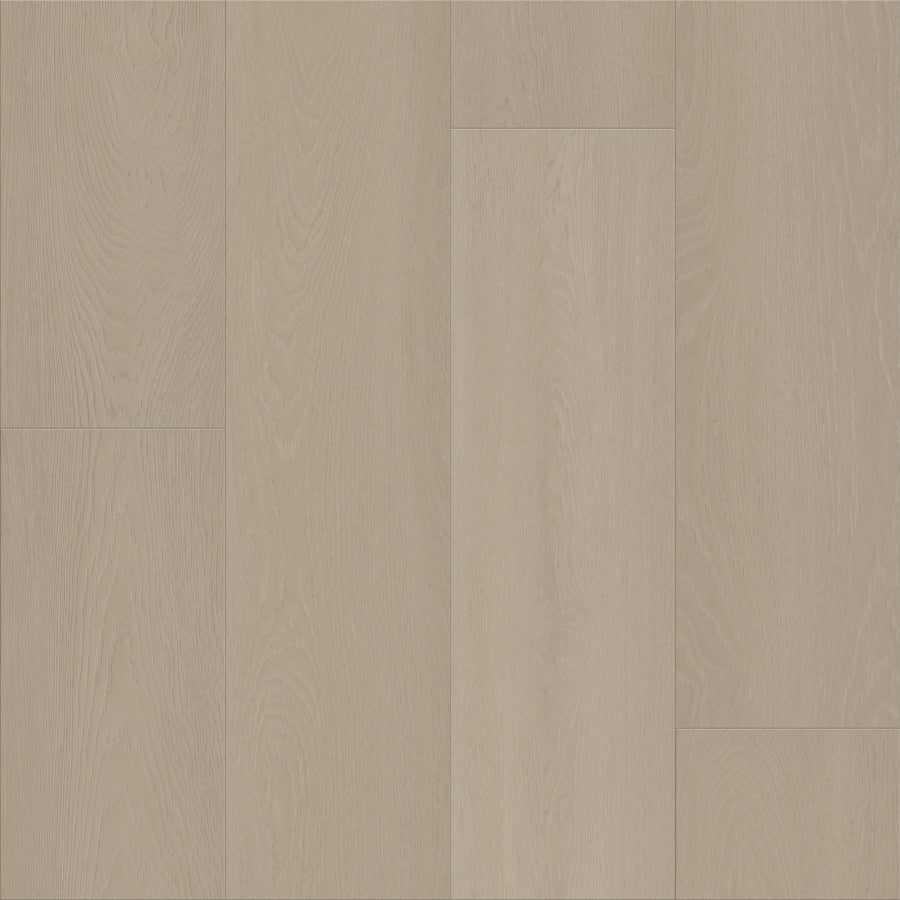 Classic Dwell 9" Vinyl features light wood tones, a natural grain pattern, and subtle color variations for timeless appeal. The planks are laid side by side, forming a smooth, clean surface with visible seams between each piece.