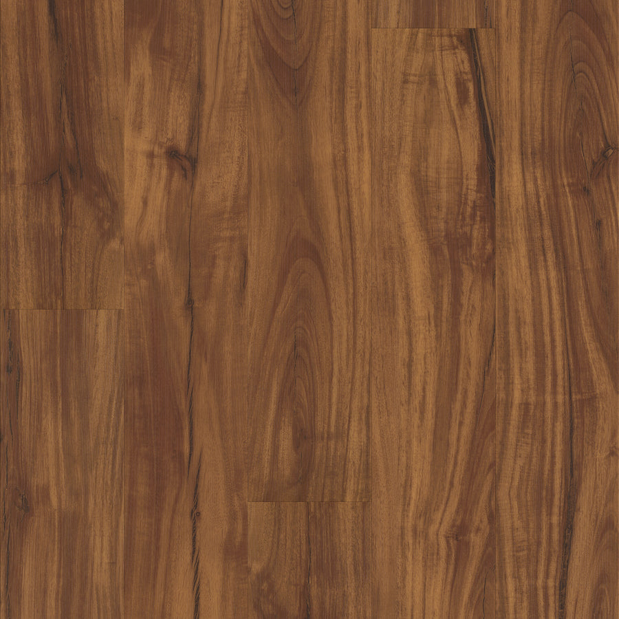Close-up view of a wooden surface with warm brown tones and grain patterns, reflecting the realistic wood visuals of Coretec Originals Classics Vinyl luxury flooring featuring rigid core construction.