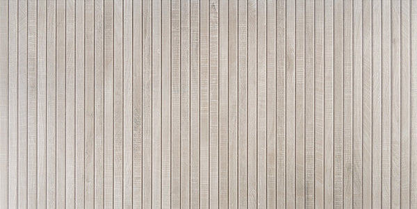 Light wood panel with vertical grooves and a textured, linear design—great for modern, minimalist spaces. The perfect complement to Deja View 24x48 Matte Rectified Porcelain Tile.