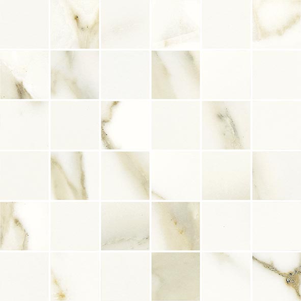 
		                            Palazzo 2x2 Glazed Porcelain Tile in Bianco features white surfaces with delicate beige and grey veining, arranged in a grid pattern to capture the sophisticated beauty of natural stone. Each tile showcases its own unique natural variation for a subtle and elegant effect. Thanks to their monocaliber design, these glazed porcelain tiles offer precise sizing for seamless checkerboard installations.
		                            