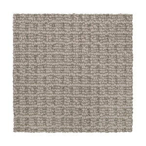 A square swatch of Glen Abbey II Berber Carpet in Ecru, featuring a looped, textured pattern. Displayed on a white background, it's an ideal choice for stylish and durable flooring.