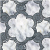 Camellia with White Carrara & Silver