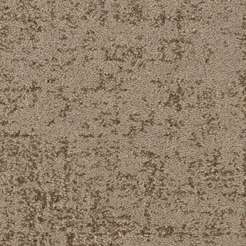 Close-up of Hollywood Nights On Trend Carpet in Golden, featuring a soft, dense fiber surface with textured beige and brown speckles for premium durability and a luxurious, mottled patterned appearance.