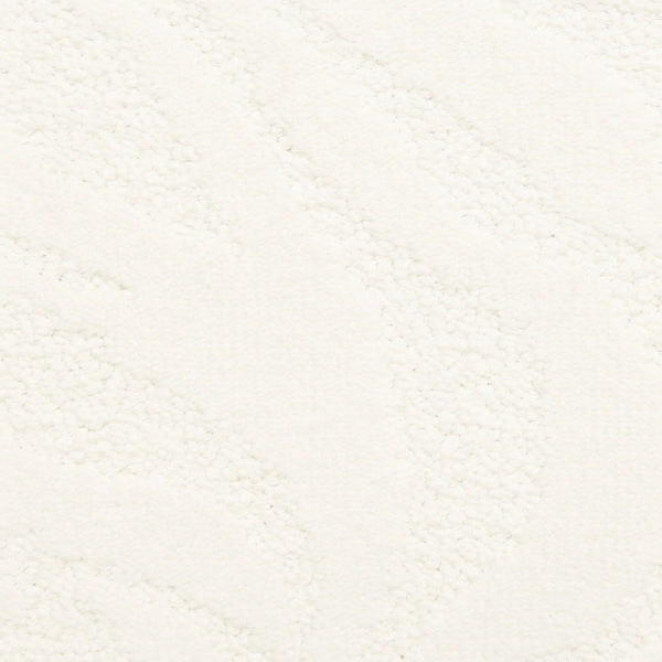 Capetown On Trend Carpet in Good Hope features a textured white surface with subtle, abstract wavy lines. Its minimal, monochromatic look offers a soft, tactile feel—perfect for high-traffic spaces seeking luxurious style.