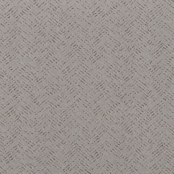 Close-up of Favoured Path Pet Friendly in Gravity, showcasing a soft, fabric-like textured surface with a subtle repeating herringbone pattern in light grey—perfect for contemporary style flooring in modern spaces.