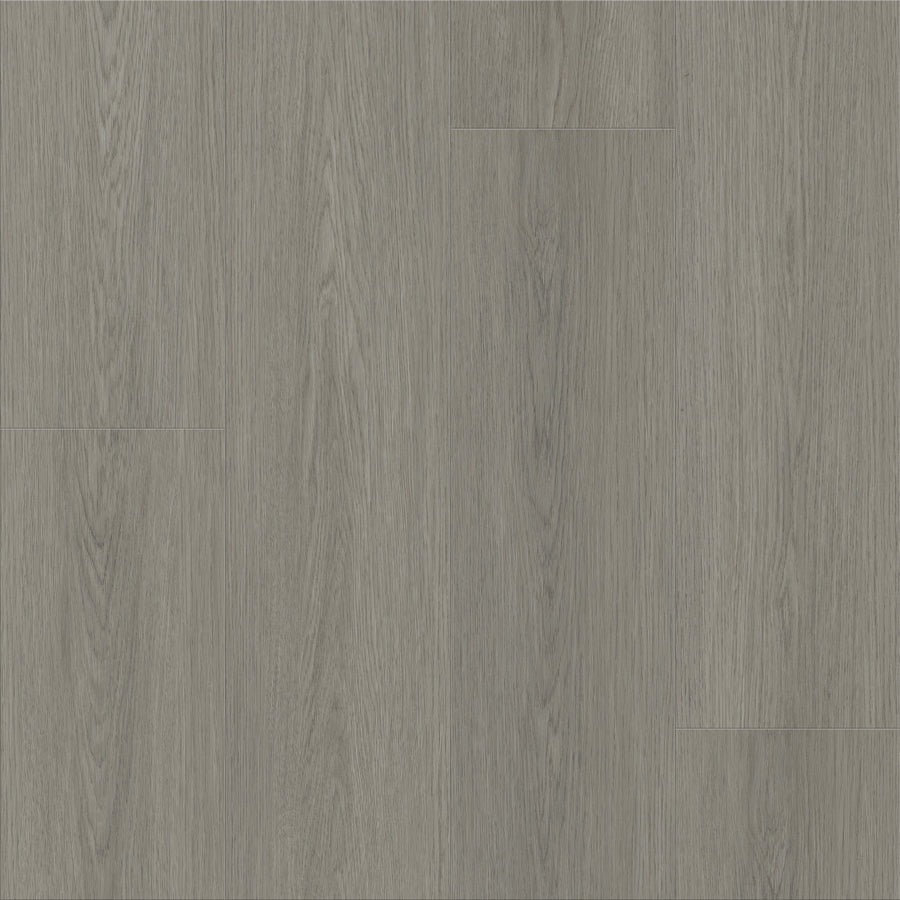 Classic Dwell flooring offers a light gray hue and natural grain pattern with subtle color and texture variations. Planks are laid side by side, delivering a smooth, modern look and timeless appeal ideal for practical spaces.