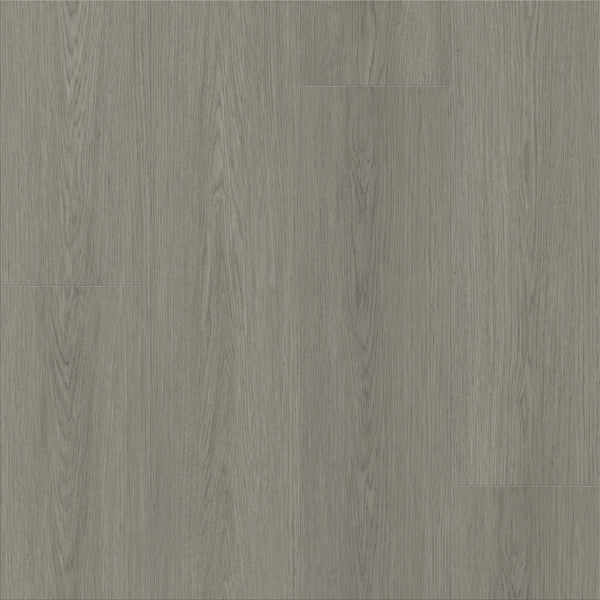 Classic Dwell flooring offers a light gray hue and natural grain pattern with subtle color and texture variations. Planks are laid side by side, delivering a smooth, modern look and timeless appeal ideal for practical spaces.