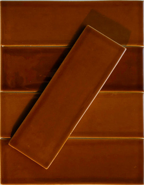A Noir Crackle 2.5x8 Ceramic Tile in the shade 