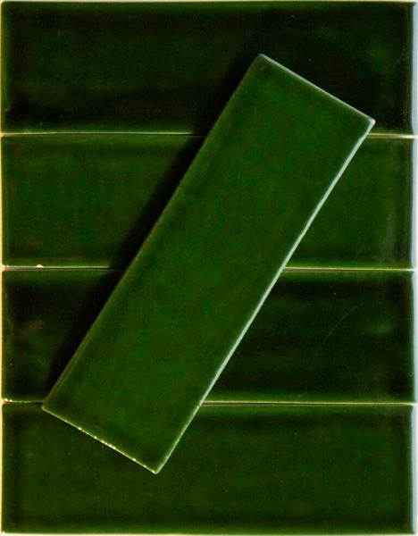 Five Noir Crackle 2.5x8 Ceramic Tiles in 
