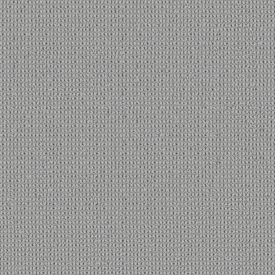 Close-up of Knitted Tone Pet Friendly Carpet in Icy Mist, featuring a soft, tightly woven gray knit pattern—premium quality ideal for luxury flooring in high-traffic areas.