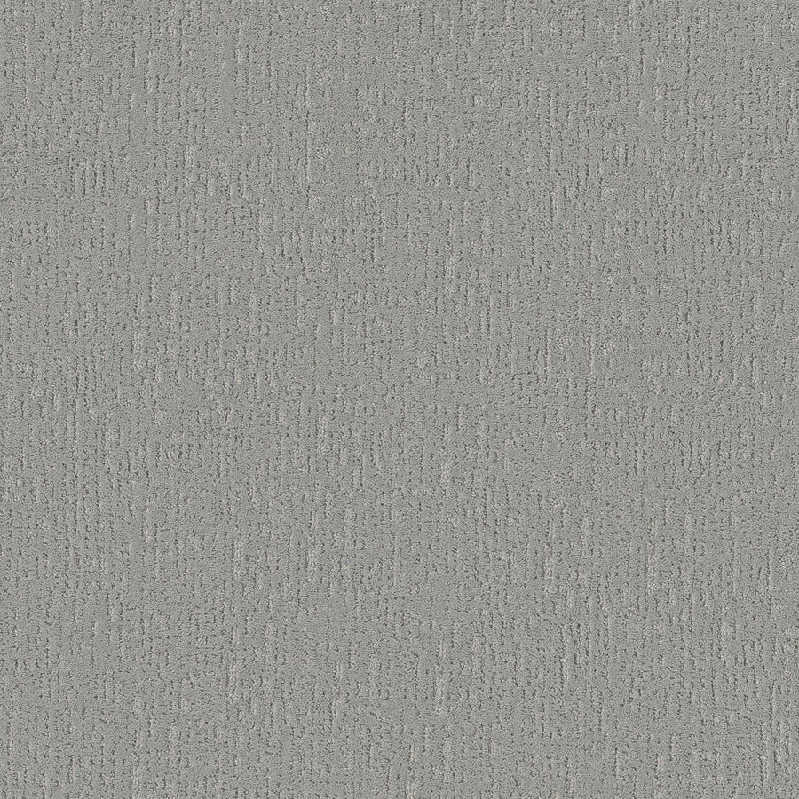 Curated Tone Pet Friendly Carpet in Icy Mist features a light gray, textured surface with a subtle woven pattern, blending style and durability—perfect for homes with pets.