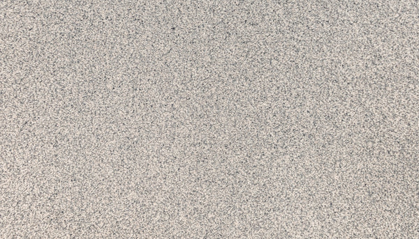 Close-up of Innovative Comfort II Pet Friendly Carpet in Orbit—light gray with a soft, dense pile. Evenly distributed fibers create a uniform, textured look that's both comfortable and durable for pet-friendly homes.