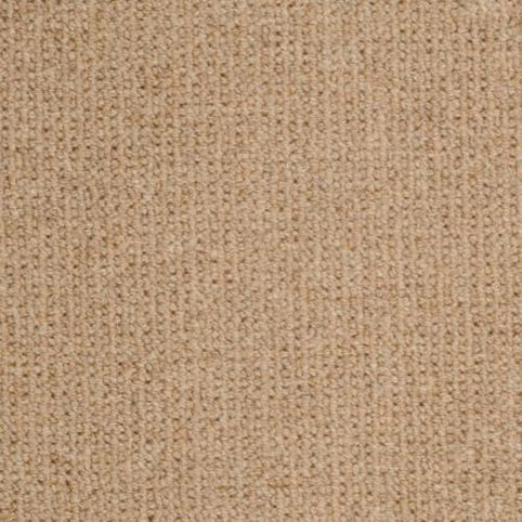 Close-up of Dublin Berber Carpet in Kavanaugh color, highlighting its beige, textured woven pattern and uniform, slightly raised fibers—demonstrating the appeal of this premium flooring.