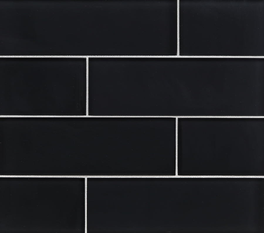 Tomei 3" x 9" Subway Tile in Natural, set horizontally in a brick pattern with thin, light gray grout lines—ideal for a modern look or a stylish kitchen backsplash.